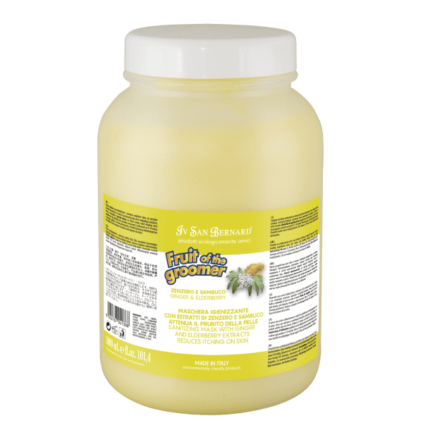 ПР0034252 Шампунь Fruit of the Groomer Имбирь-бузина для всех типов шерсти против перхоти 3,25л Iv San Bernard 