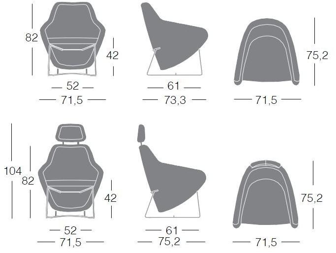 Segis Кресло на санках из ткани с подлокотниками и подголовником sun-id-1362754 - Вид №2