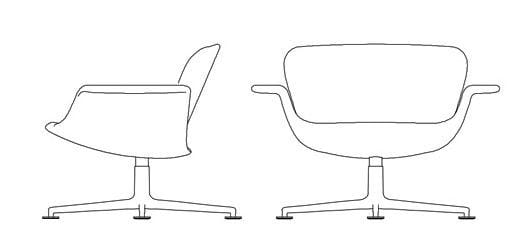 Ткань поворотный стул с подлокотниками Knoll ARCH-00033834 - Вид №7