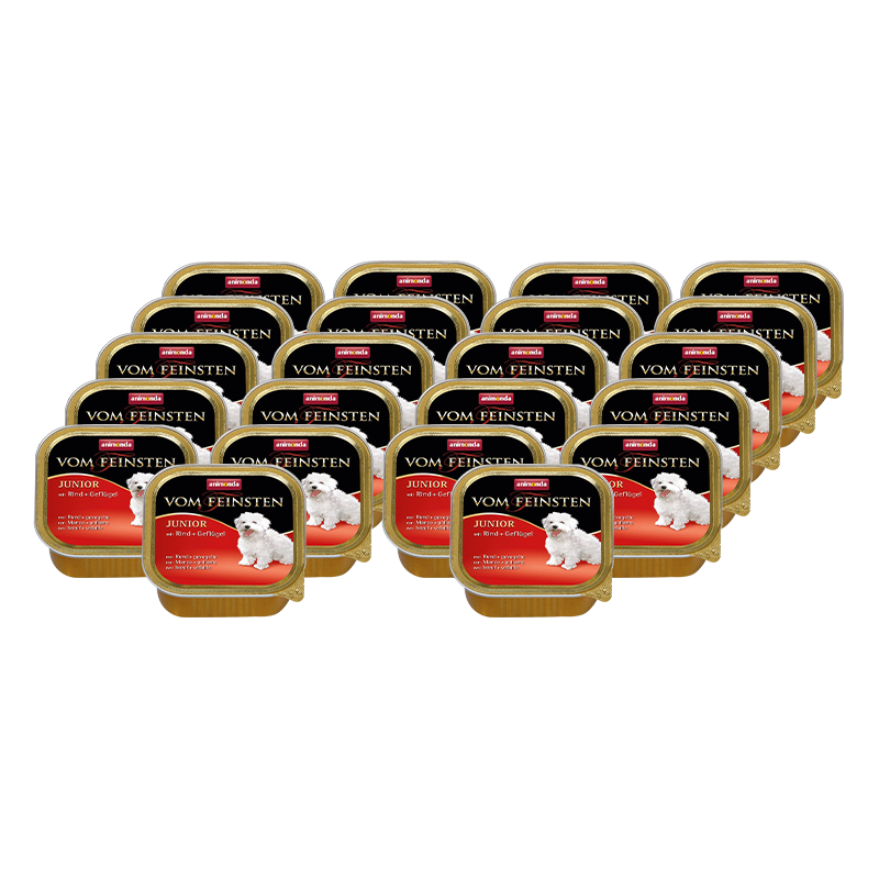 ПР0004591*22 Корм для щенков Vom Feinsten Говядина, мясо домашней птицы конс. 150г (упаковка - 22 шт) Animonda 