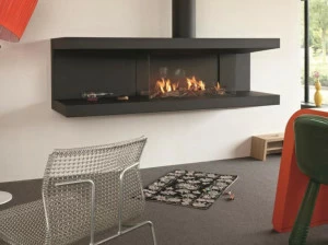 Stûv Открытый стальной камин с панорамным остеклением Tulp