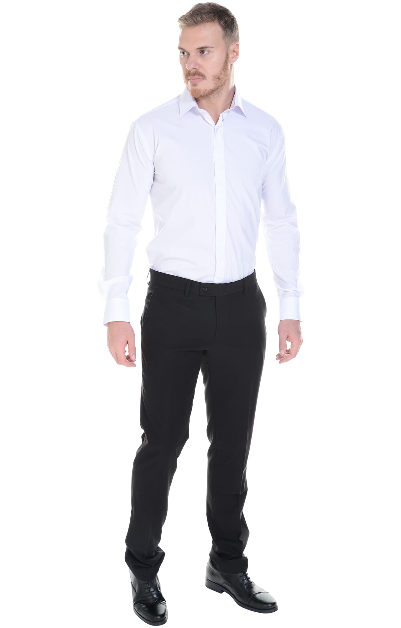 62470 Рубашка мужская  white El-Risto  Корпоративная одежда  размер 45/182-188  - Вид №28