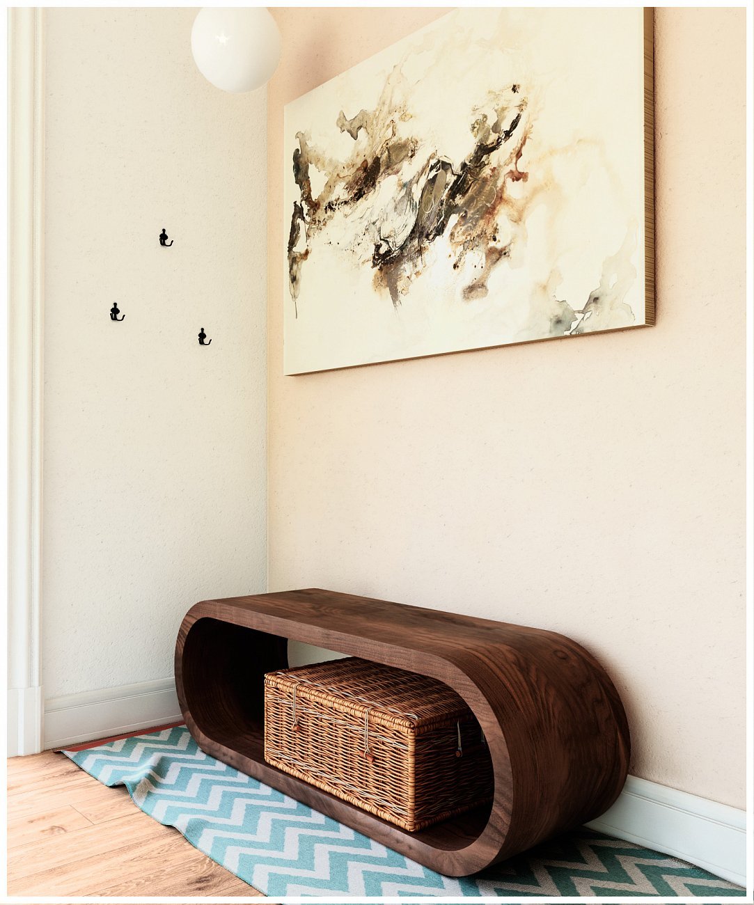 Тумба под телевизор дизайнерская белая "Цикл" от Odingeniy ODINGENIY ЦИКЛ 178281 Белый  - Вид №1