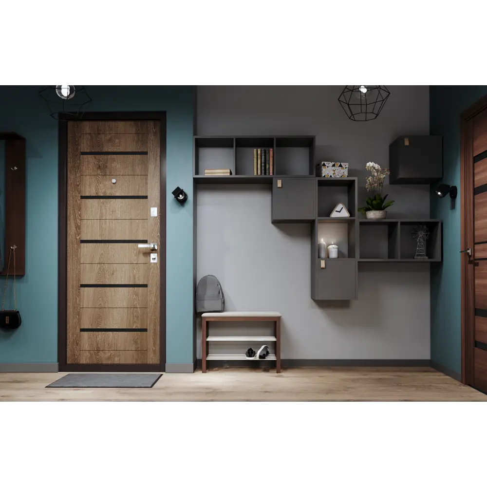 Стеллаж Spaceo KUB 1 секция 36x36x31.7 см ЛДСП цвет серый STLM-2117374 - Вид №11