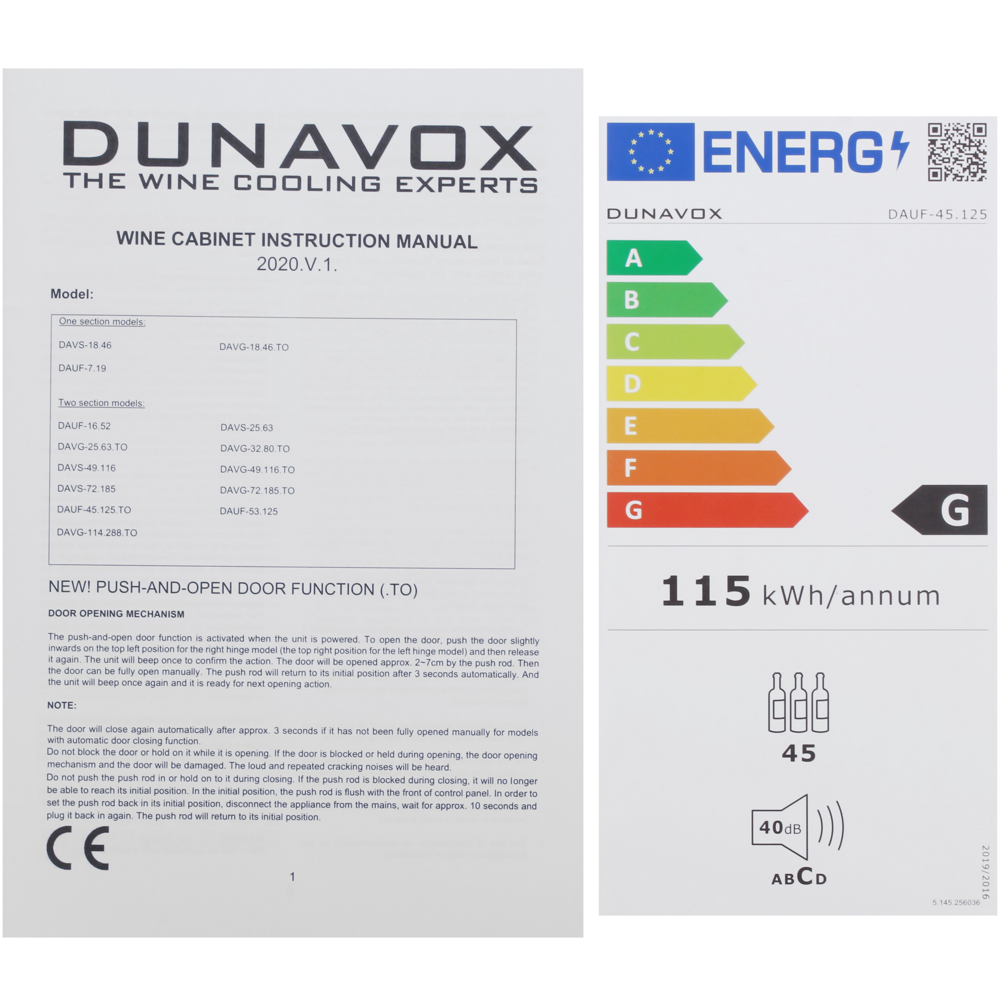 5342443 Встраиваемый винный шкаф Dunavox DAUF-45.125DSS.TO серебристый STDN-0055345 - Вид №10