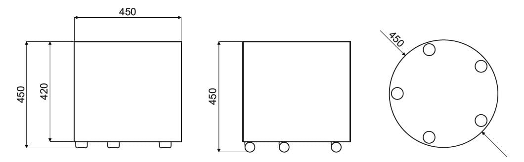 Круглый пуф из ткани MDD Mix ARCH-00032658 - Вид №20