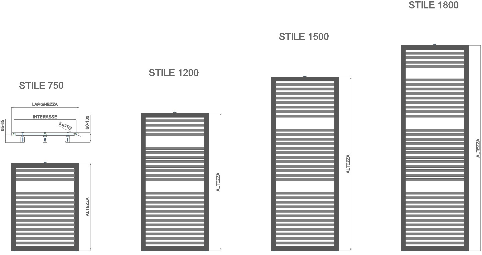 Geber Radiatori Настенный полотенцесушитель из стали с порошковым покрытием I classici sun-id-1350977 - Вид №5