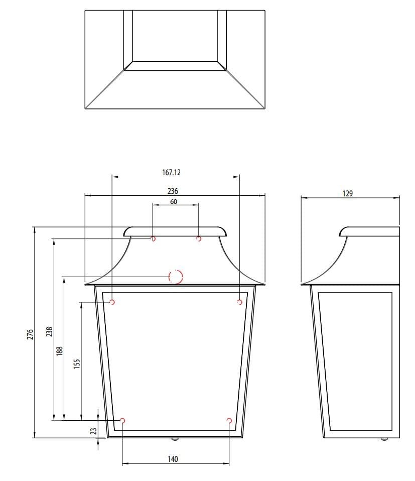 Сталь и стекло затемнения открытый настенный светильник Astro Lighting ARCH-00151218 - Вид №5