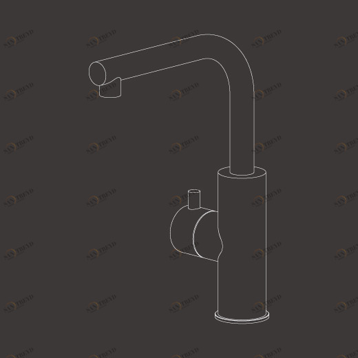 бортик отсечного клапана для мгновенной очистки воды с поворотным носиком. Перевернутая система осмоса не включена  MIL213 CEADESIGN 