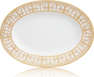 10586075 Haviland Блюдо овальное 23,5см "Тиара" (белый, золотой декор) Фарфор