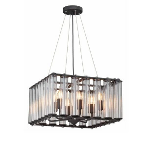 Подвесная люстра Vitaluce V5300-1/6PL VITALUCE ДИЗАЙНЕРСКИЕ 328679 Черный;прозрачный