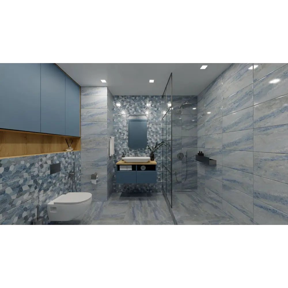 Плитка настенная Perla Light 30x60 см 1.62 м² цвет светло-голубой 84299684 STLM-2148830 Santreyd - Вид №3