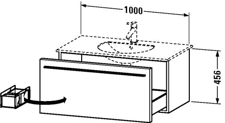 XL606305151 X-Large Тумбочка подвесная Сосна коричневая, декор Duravit - Вид №1