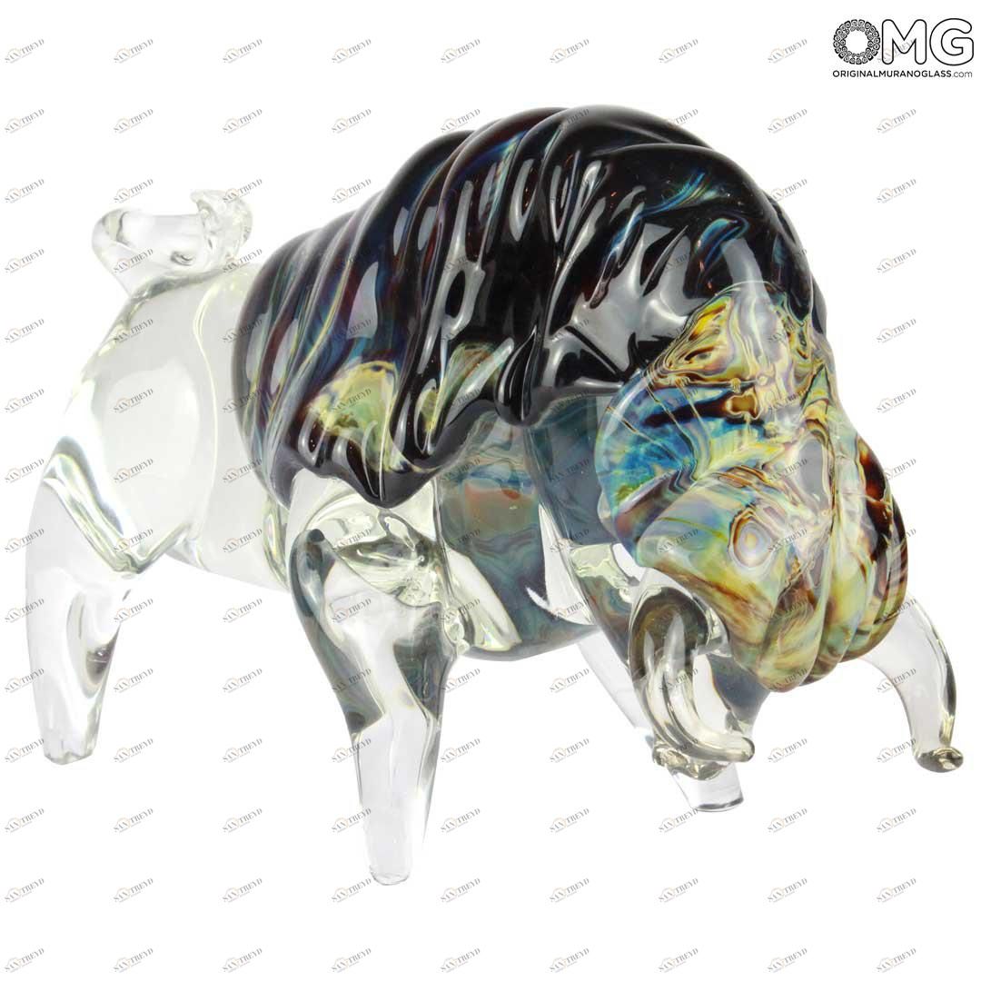 1558 ORIGINALMURANOGLASS Скульптура Буйвол - автор Andrea Tagliapietra - муранское стекло 25 см 