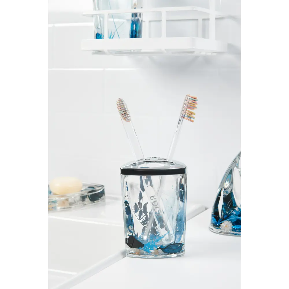 Стакан для зубных щеток Vidage Василек пластик цвет прозрачный STLM-2011604