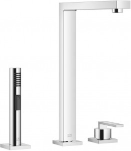 32800680-00_1_27722970-00_1 Смеситель на два отверстия с отдельными розетками с душевым гарнитуром для ополаскивания - хром Dornbracht Lot