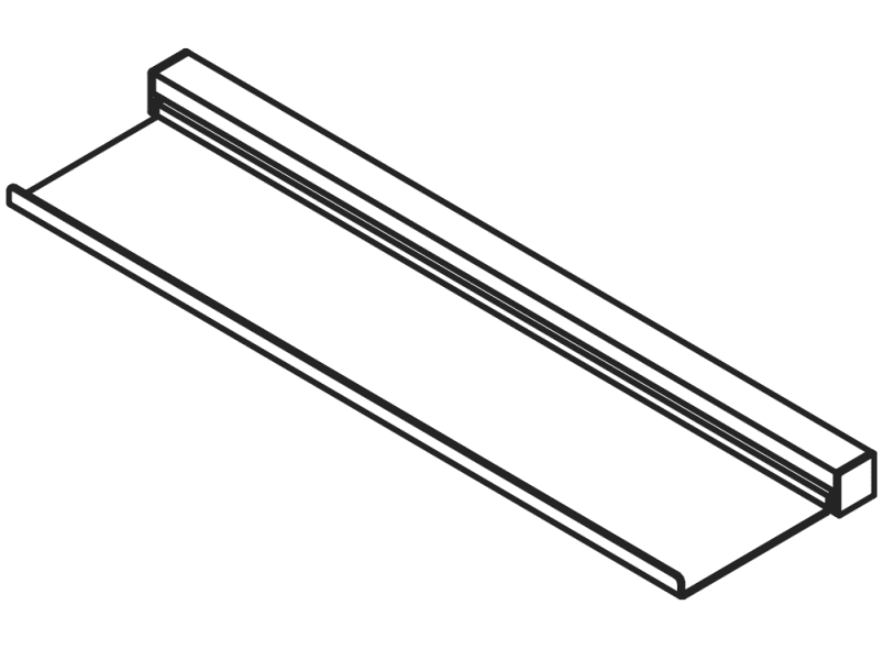 950.13.0031 Настенный профиль с полкой HEWI Waschtische  - Вид №2