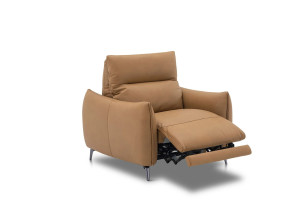 Кожаное кресло с подножкой и моторизованными функциями
