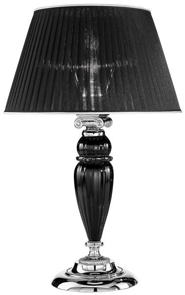Possoni Illuminazione Бра из хрома с прозрачным / черным кристаллом и абажуром Nives 27377/lp -/lg  - Вид №1