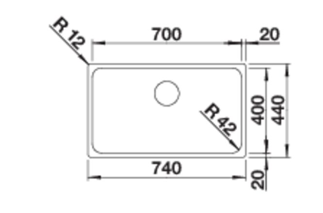 526126 Кухонная мойка Blanco Solis 700-IF  Blanco Solis  - Вид №1