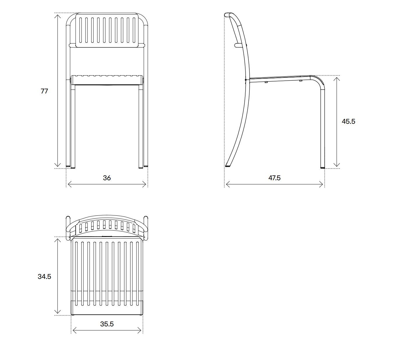 Садовый стул из нержавеющей стали Tolix ARCH-00071451 - Вид №9