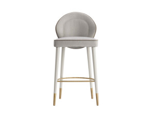 Тканевый барный стул со спинкой