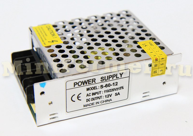 2152 Блок питания 220V AC / 12V DC 5А small LAB.Space  - Вид №2