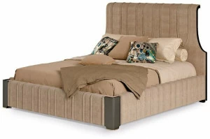 Bellotti Ezio Двуспальная кровать из нубука с высоким изголовьем Hotel de ville 2016-80