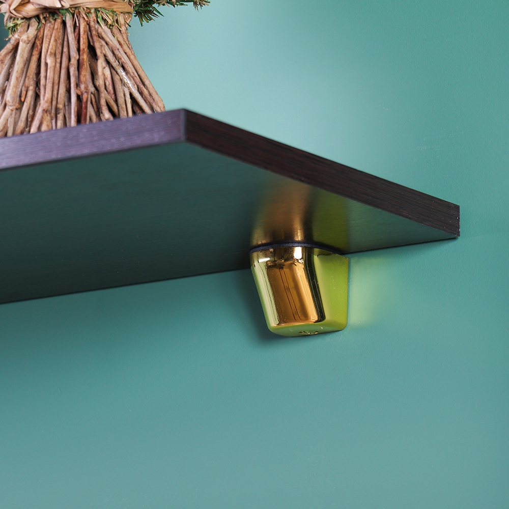 Полка прямоугольная , 600x250x16 мм, дуб венге LJPS0302 Public Steel Россия  - Вид №2