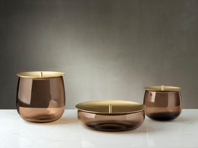 NUDE Хрустальный контейнер с латунной крышкой Beret sun-id-1452306 - Вид №2