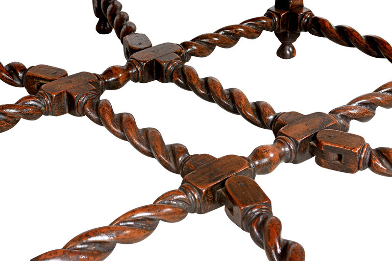 SOR27393 Ранний дубовый ячменный стол Twist Gateleg ijlbrown  - Вид №4