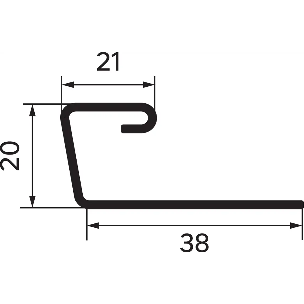 83577617 J-профиль Artens 3000 мм цвет бежевый STLM-0041985  - Вид №1