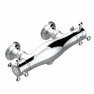 G08-5802N Смеситель для душа термостатический встраиваемый в стену на два отверстия в наборе - 150 мм между центрами - без шланга (доступен только в A02 и G02) Thg-paris Pompadour Хром