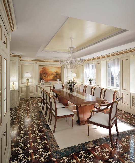 Regency5 Tifernoit Белый лакированный буазери в стиле регентства Soggiorno  - Вид №9