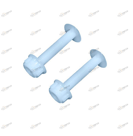 Комплект (винт,гайка) пластм.белый (пара) АКВАКОМ 16928