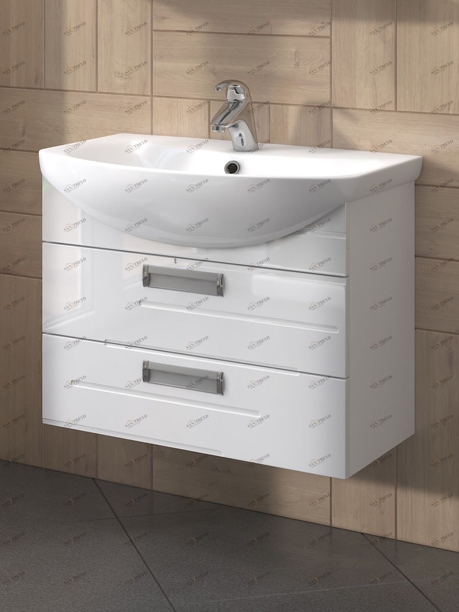 Тумба Diana 2-700 подвесная (под ум Балтика)710⨉450⨉560 мм белый Santreyd sun-id-665218