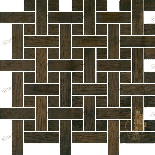 Мозаика и 3D панели из дерева Tarsi Плетёнка 504 Дуб Селект (Гладкая) 351х351 мм 1401100033