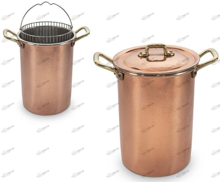 Officine Gullo Высокий медный горшок с крышкой sun-id-1368834