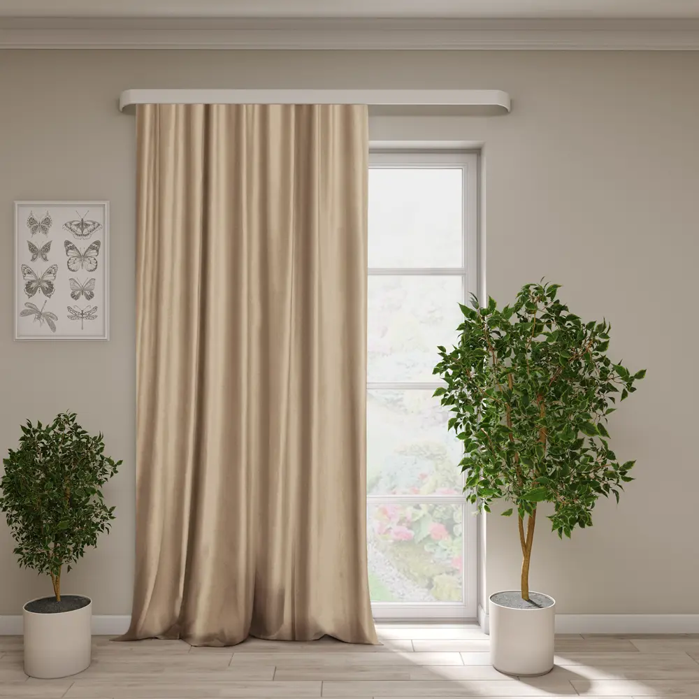 Santreyd Бархат: коричневая ткань для штор с теплоизоляцией 82861231 STLM-0037310 - Вид №3