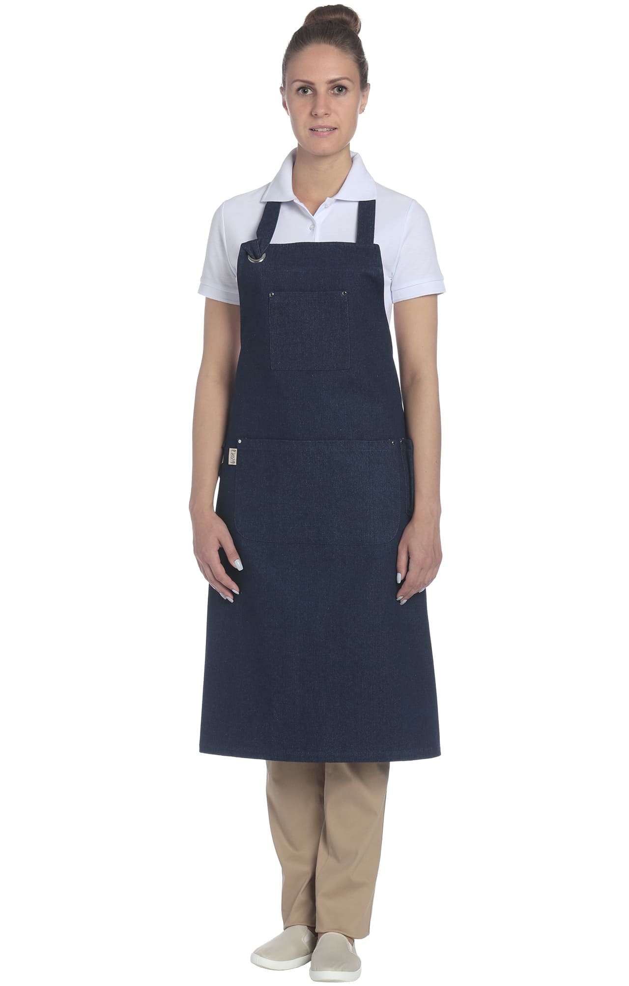 60341 Фартук " DENIM" с нагрудником dark blue (темно-синий) RICON  Одежда для официантов  размер  - Вид №9