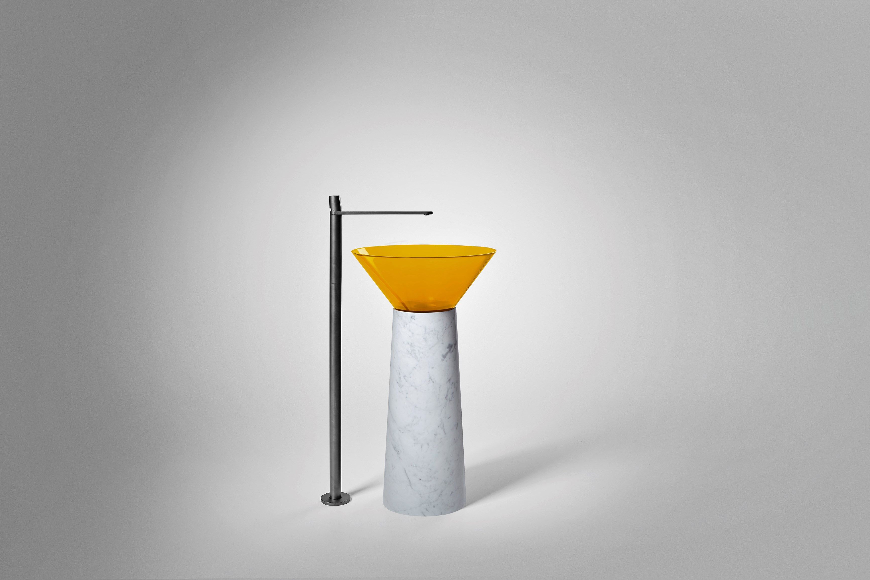 Каррарский мрамор отдельно стоящий круглый умывальник Antoniolupi ALBUME11 + ALBUME21 ARCH-00060600 - Вид №12