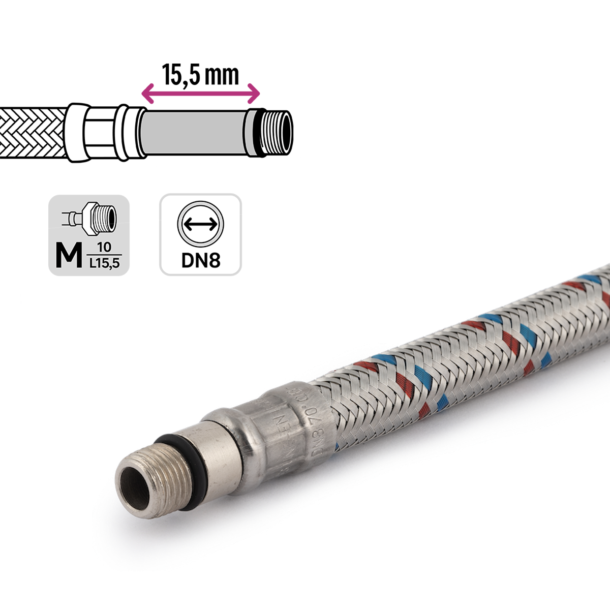 Гибкая подводка Equation для смесителей - универсальное подключение воды 82661685 STLM-0033145 - Вид №3