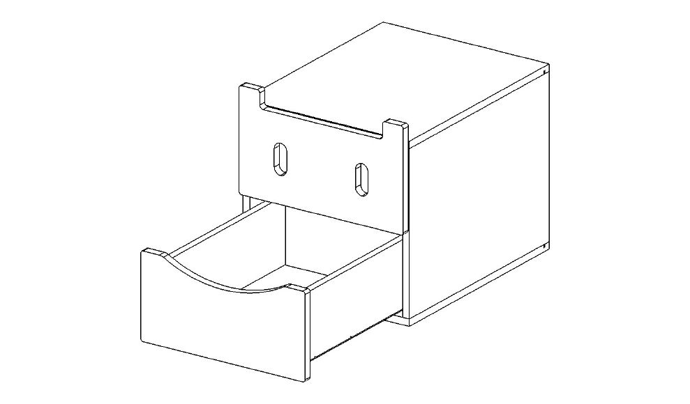 Тумбочка детская с 2 ящиками "Заводила Никки" МАНДАРИН ЧУДИКИ 178775 Желтый Santreyd  - Вид №4