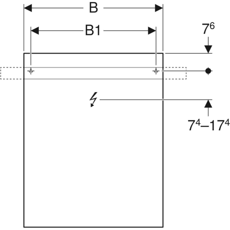 GEBERIT 840760000 Зеркало с подсветкой Geberit iCon  - Вид №3