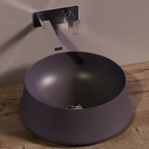 SH02ANTRACITEMATT Накладная раковина на столешницу  круглая Simas Sharp