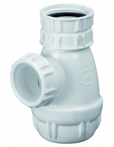 615300 001 00  Сифон для биде, регулируемый от 50 до 106 мм, выход Д. 32 мм, белый пластик Valentin Белый  - Вид №1