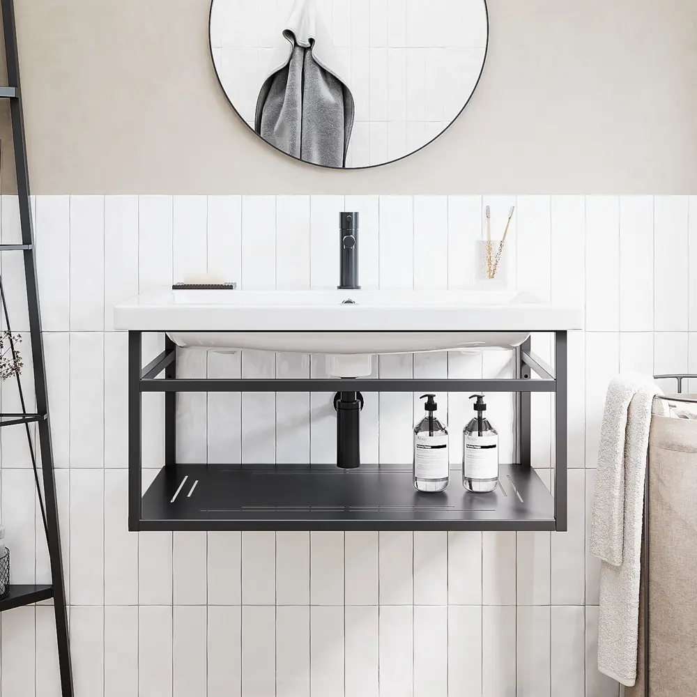 KONSENSA Бруклин — подвесная опора для раковины с полкой 89375179 STLM-1449228 - Вид №4