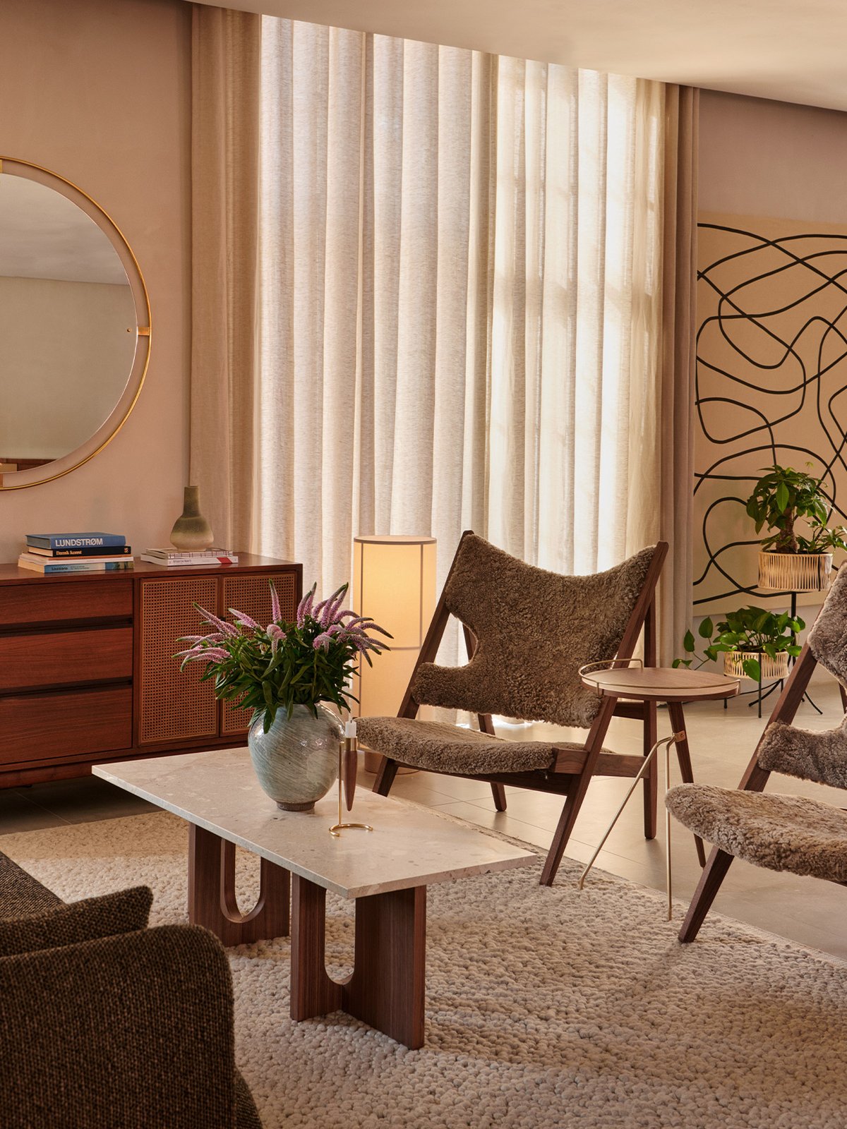 9680005-030R04ZZ MENU Вязание Кресло для отдыха, Овчина Дуб натуральный | Природа  - Вид №12