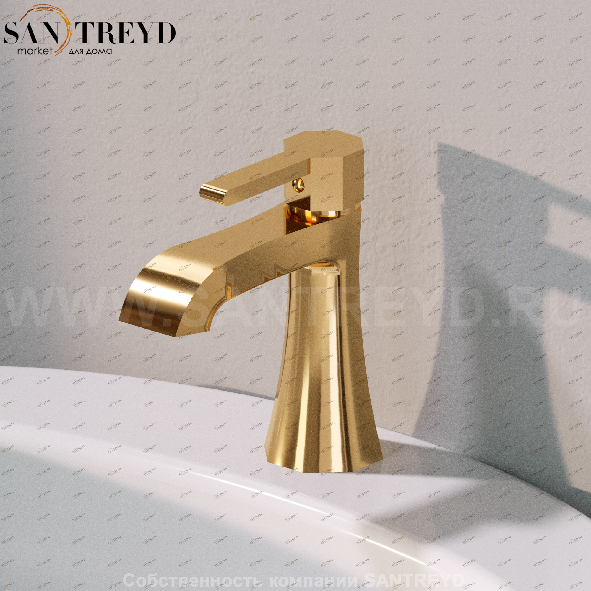 Flaminia EVERGREEN Смеситель для раковины золотой EG203 Ceramica Flaminia