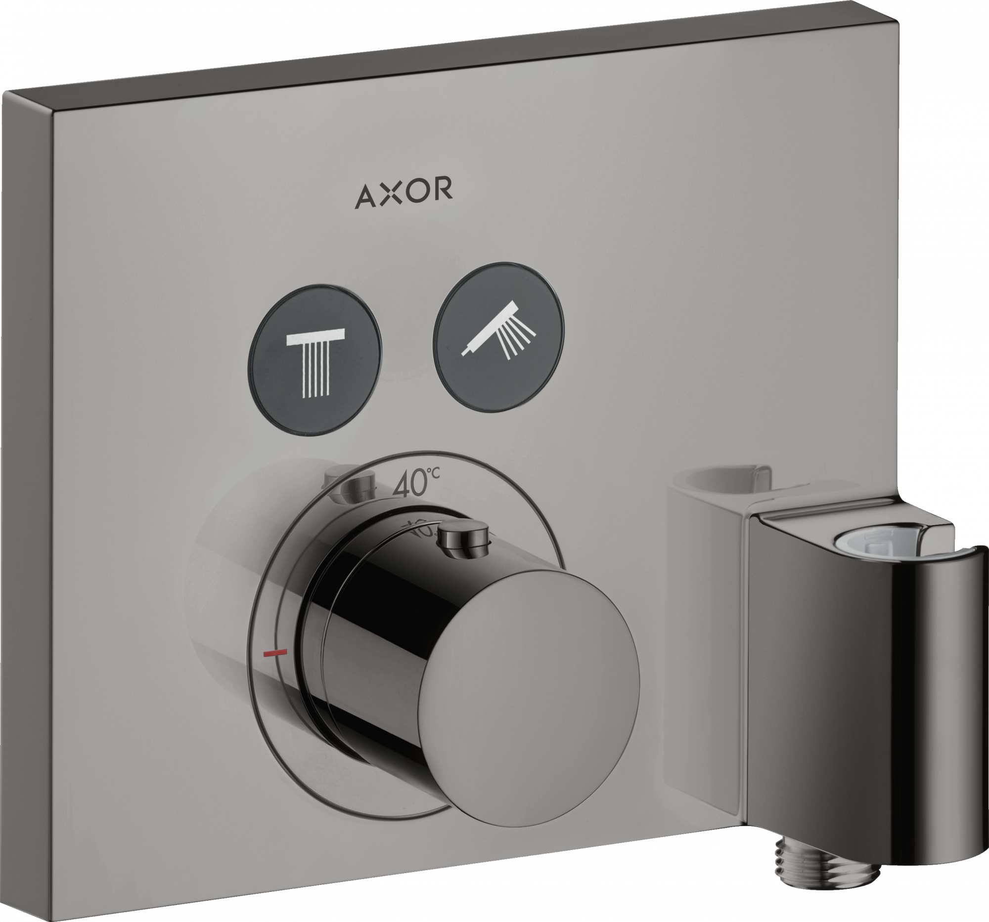36712330 Термостат для скрытого монтажа квадратный на 2 функции с розеткой и держателем для душа AXOR SHOWERSELECT